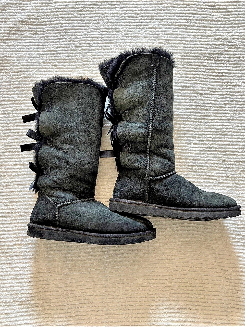 UGG Bailey Bow Tall Boots Black US 8